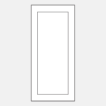 White panel door with simple rectangular design.