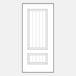 Two-panel door line drawing.