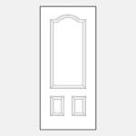 White door with three raised panels.