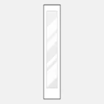 Tall, rectangular, full-length mirror design.
