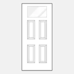 White door with five rectangular panels.