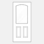 Door design with three panel sections.