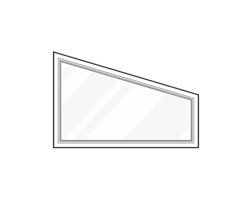 Geometric window illustration with diagonal stripes.